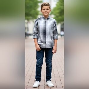 J Crew Crewcuts Plaid Button Down Shirt Boys Size 12 NWT